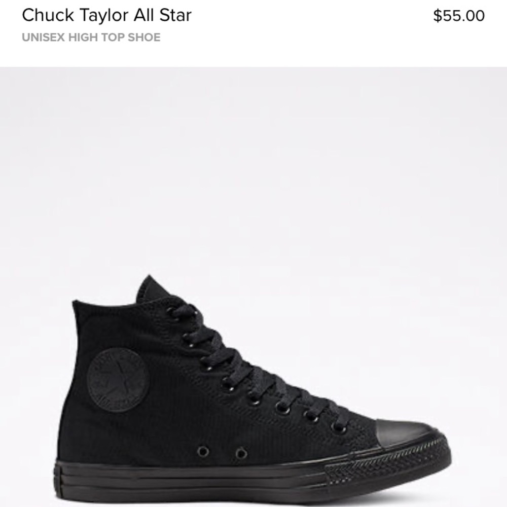 Men’s Black converse high top